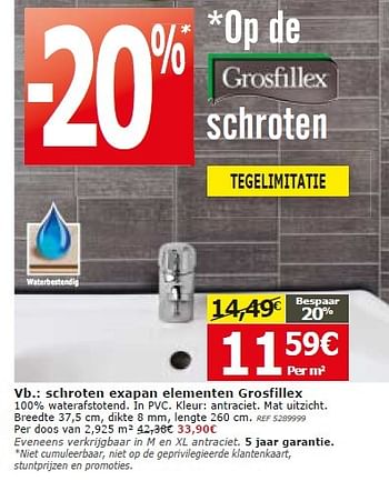 Promoties Schroten exapan elementen grosfillex - Grosfillex - Geldig van 19/07/2016 tot 08/08/2016 bij BricoPlanit