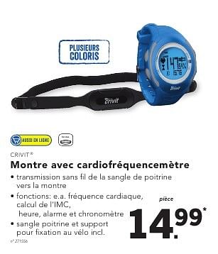 Cardiofréquencemètre discount crivit lidl