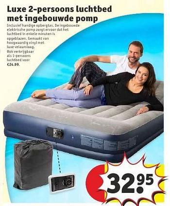 uitrusting rib Druipend Huismerk - Kruidvat Luxe 2-persoons luchtbed met ingebouwde pomp - Promotie  bij Kruidvat
