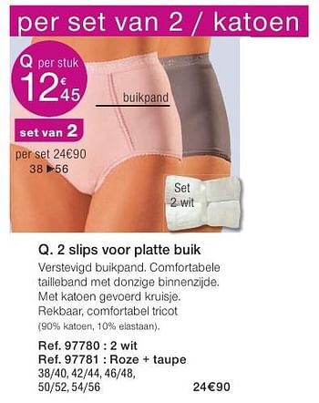 Promoties Slips voor platte buik - Huismerk - Damart - Geldig van 26/06/2016 tot 15/12/2016 bij Damart