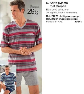 Promoties Korte pyjama - Huismerk - Damart - Geldig van 26/06/2016 tot 15/12/2016 bij Damart