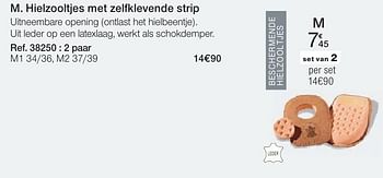 Promoties Hielzooltjes met zelfklevende strip - Huismerk - Damart - Geldig van 26/06/2016 tot 15/12/2016 bij Damart