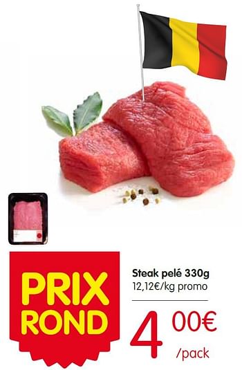 Promotions Steak pelé - Produit Maison - Red Market - Valide de 21/07/2016 à 27/07/2016 chez Red Market