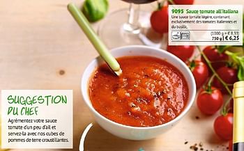 Promotions Sauce tomate all italiana - Produit maison - Bofrost - Valide de 05/07/2016 à 02/09/2016 chez Bofrost