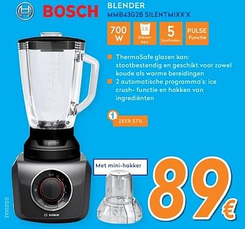 Bosch Bosch blender mmb43g2b silentmixx`x Promotie bij