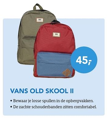 Promoties Vans rugzak old skool ii - Vans - Geldig van 01/08/2016 tot 31/08/2016 bij Coolblue