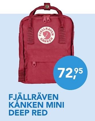Promoties Fjällräven rugzak kånken mini deep red - FJALL RAVEN - Geldig van 01/08/2016 tot 31/08/2016 bij Coolblue