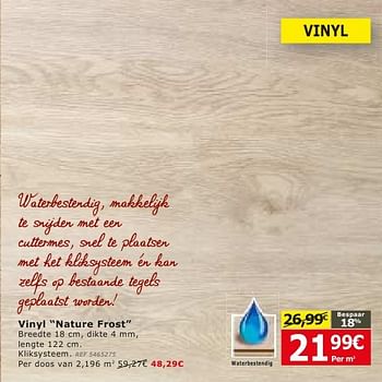 Promoties Vinyl nature frost - Huismerk - BricoPlanit - Geldig van 09/08/2016 tot 22/08/2016 bij BricoPlanit
