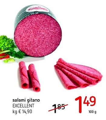 Promoties Salami gitano excellent - Excellent - Geldig van 11/08/2016 tot 24/08/2016 bij Eurospar (Colruytgroup)