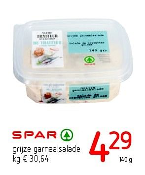Promoties Spar grijze garnaalsalade - Spar - Geldig van 11/08/2016 tot 24/08/2016 bij Eurospar (Colruytgroup)