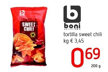Promoties Tortilla sweet chili - Boni - Geldig van 11/08/2016 tot 24/08/2016 bij Eurospar (Colruytgroup)