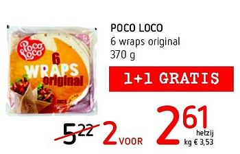 Promoties Poco loco 6 wraps original - Poco Loco - Geldig van 11/08/2016 tot 24/08/2016 bij Eurospar (Colruytgroup)