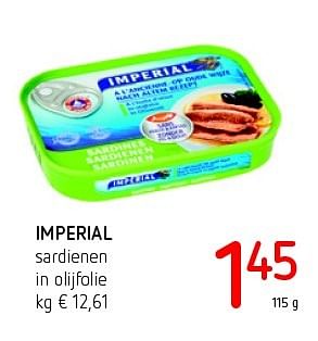 Promoties Imperial sardienen in olijfolie - Imperial Visconserven - Geldig van 11/08/2016 tot 24/08/2016 bij Eurospar (Colruytgroup)