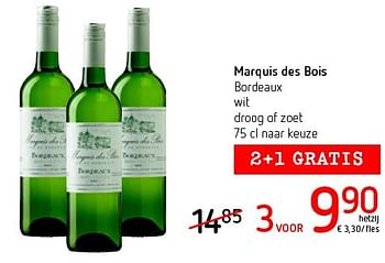 Promoties Marquis des bois bordeaux - Witte wijnen - Geldig van 11/08/2016 tot 24/08/2016 bij Eurospar (Colruytgroup)