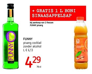 Promoties Funny pisang cocktail zonder alcohol - Funny - Geldig van 11/08/2016 tot 24/08/2016 bij Eurospar (Colruytgroup)