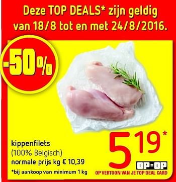 Promoties Kippenfilets - Huismerk - Eurospar - Geldig van 11/08/2016 tot 24/08/2016 bij Eurospar (Colruytgroup)