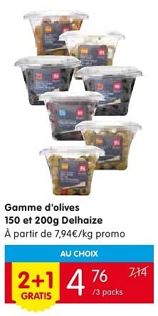 Promotions Gamme d`olives delhaize - Delhaize - Valide de 11/08/2016 à 17/08/2016 chez Red Market