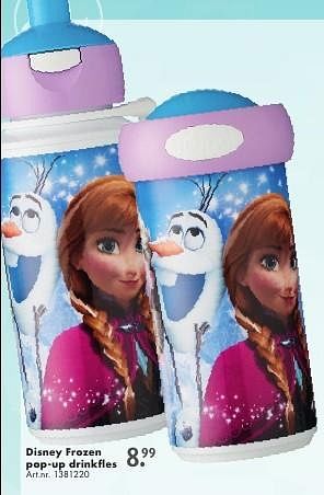 Promotions Disney frozen pop-up drinkfles - Disney  Frozen - Valide de 13/08/2016 à 28/08/2016 chez Bart Smit