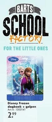 Promoties Disney frozen dagboek + gelpen - Disney  Frozen - Geldig van 13/08/2016 tot 28/08/2016 bij Bart Smit