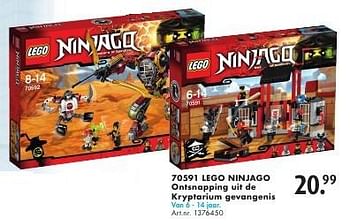 Promoties Lego ninjago ontsnapping uit de kryptarium gevangenis - Lego - Geldig van 13/08/2016 tot 28/08/2016 bij Bart Smit