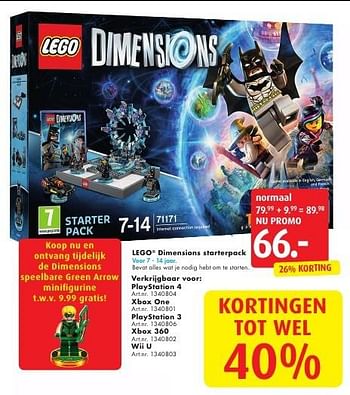 Promoties Playstation 4 lego dimensions starterpack - Warner Brothers Interactive Entertainment - Geldig van 13/08/2016 tot 28/08/2016 bij Bart Smit