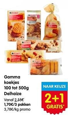 Promoties Gamma koekjes delhaize - Delhaize - Geldig van 18/08/2016 tot 24/08/2016 bij Red Market