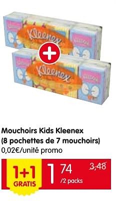 Promotions Mouchoirs kids kleenex - Kleenex - Valide de 18/08/2016 à 24/08/2016 chez Red Market
