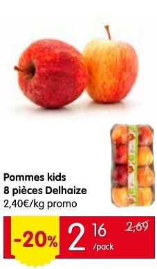 Promotions Pommes kids delhaize - Produit Maison - Red Market - Valide de 18/08/2016 à 24/08/2016 chez Red Market