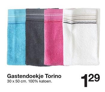 Promoties Gastendoekje torino - Huismerk - Zeeman  - Geldig van 20/08/2016 tot 31/12/2016 bij Zeeman
