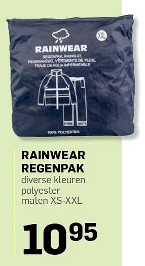 schouder Voor u beginsel Huismerk - Action Rainwear regenpak - Promotie bij Action
