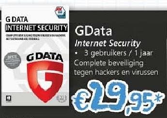Promoties G data internet security - G Data - Geldig van 19/08/2016 tot 30/09/2016 bij Compudeals
