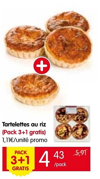 Promotions Tartelettes au riz - Produit Maison - Red Market - Valide de 25/08/2016 à 31/08/2016 chez Red Market