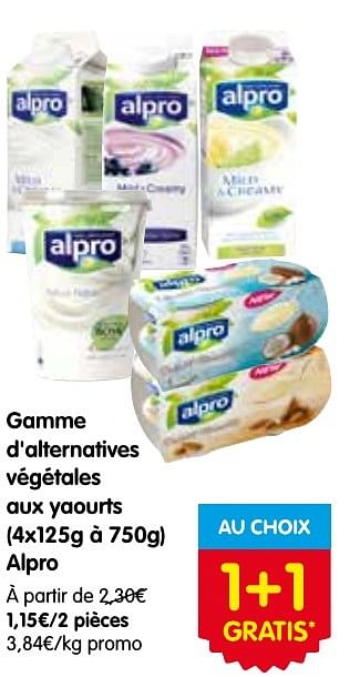 Promotions Gamme d`alternatives végétales aux yaourts alpro - Alpro - Valide de 25/08/2016 à 31/08/2016 chez Red Market