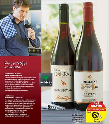Promotions Aoc rasteau domaine de la combe dieu rood, mo 2015 - Vins rouges - Valide de 07/09/2016 à 26/09/2016 chez Carrefour