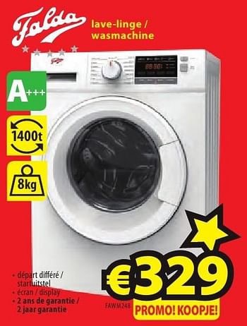 Promoties Falda lave-linge - wasmachine fawm248 - Falda - Geldig van 26/09/2016 tot 31/10/2016 bij ElectroStock