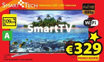 Promotions Smart tech téléviseur led - led-televisie le4317s - Smart Tech - Valide de 26/09/2016 à 31/10/2016 chez ElectroStock