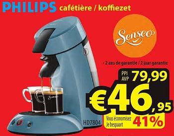 Promoties Philips cafétière - koffiezet hd7804 - Philips - Geldig van 26/09/2016 tot 31/10/2016 bij ElectroStock