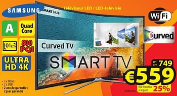 Promoties Samsung téléviseur led - led-televisie ue40k6300 - Samsung - Geldig van 26/09/2016 tot 31/10/2016 bij ElectroStock