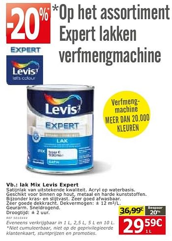 Promoties Lak mix levis expert - Levis - Geldig van 28/09/2016 tot 24/10/2016 bij BricoPlanit