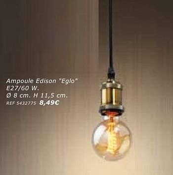 Promoties Ampoule edison eglo - Eglo - Geldig van 28/09/2016 tot 24/10/2016 bij BricoPlanit