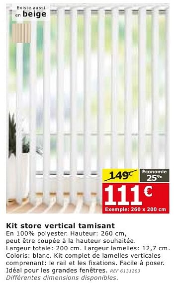 Promoties Kit store vertical tamisant - Huismerk - BricoPlanit - Geldig van 28/09/2016 tot 24/10/2016 bij BricoPlanit