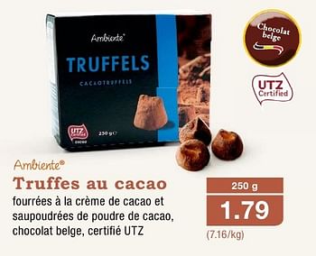Ambiente Truffes au cacao - En promotion chez Aldi