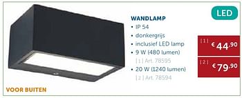 Promoties Wandlamp voor buiten - Huismerk - Zelfbouwmarkt - Geldig van 27/09/2016 tot 24/10/2016 bij Zelfbouwmarkt
