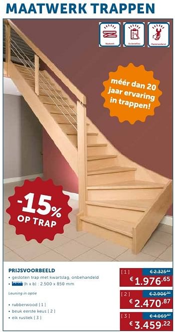 Promoties Maatwerk trappen - Huismerk - Zelfbouwmarkt - Geldig van 27/09/2016 tot 24/10/2016 bij Zelfbouwmarkt