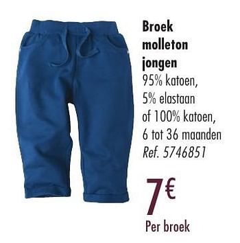 Promotions Broek molleton jongen - Tex - Valide de 21/09/2016 à 21/12/2016 chez Carrefour