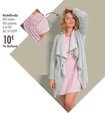 Promoties Nachtkleedje - Tex - Geldig van 21/09/2016 tot 21/12/2016 bij Carrefour