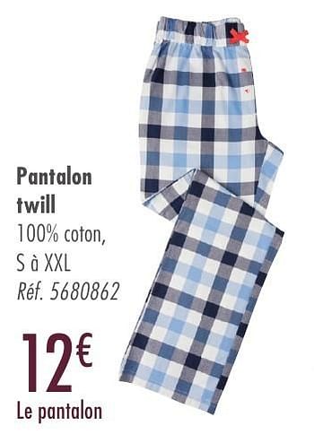 Promotions Pantalon twill - Tex - Valide de 21/09/2016 à 21/12/2016 chez Carrefour