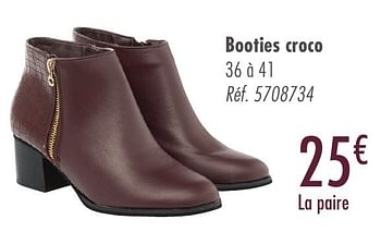 Promotions Booties croco - Tex - Valide de 21/09/2016 à 21/12/2016 chez Carrefour