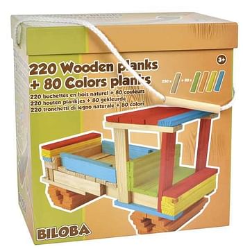 Promoties 220 houten plankjes + 80 gekleurde - Biloba - Geldig van 02/10/2017 tot 26/11/2017 bij Maxi Toys