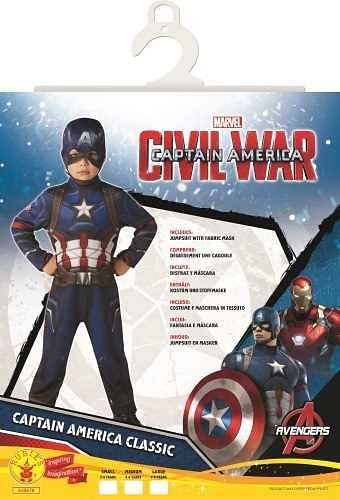Promotions Avengers - Déguisement Captain America - Taille M - Sans Marque - Valide de 26/09/2016 à 27/11/2016 chez Maxi Toys